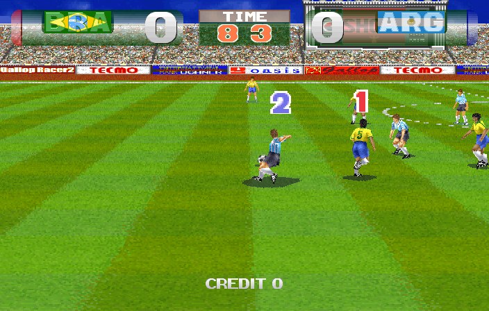 A 1P vs 2P match in progress